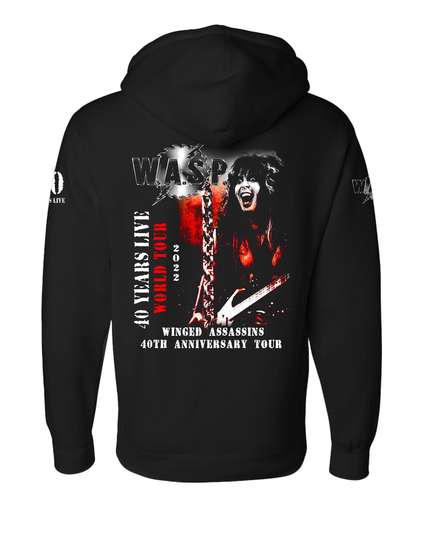 W.A.S.P "40 Years Live World Tour" Mens Hoodie