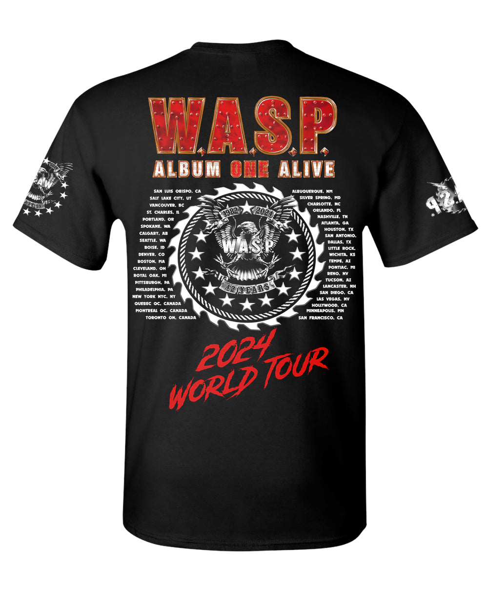 W.A.S.P - 'Blackie Album One Alive' Black Mens T-Shirt - Pre-Order