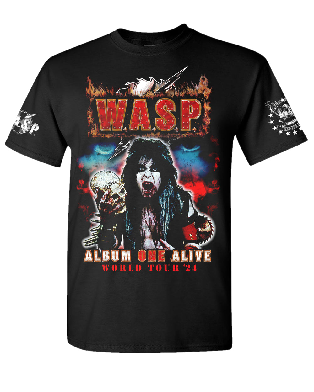 W.A.S.P - 'Blackie Album One Alive' Black Mens T-Shirt - Pre-Order