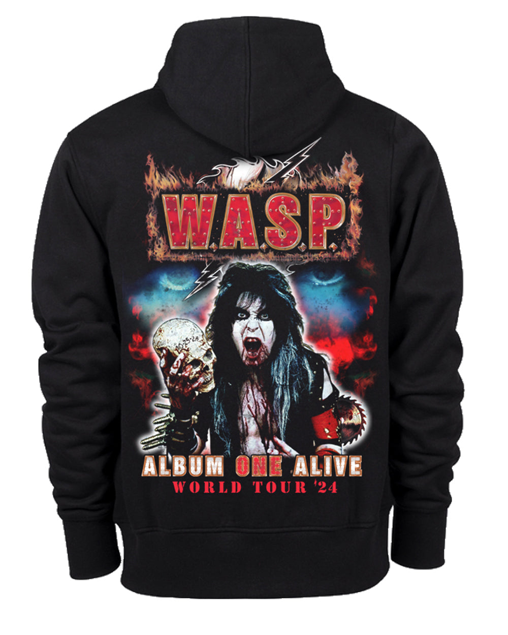 W.A.S.P "Album One Alive Tour" Mens Black Pullover Hoodie - Pre-Order