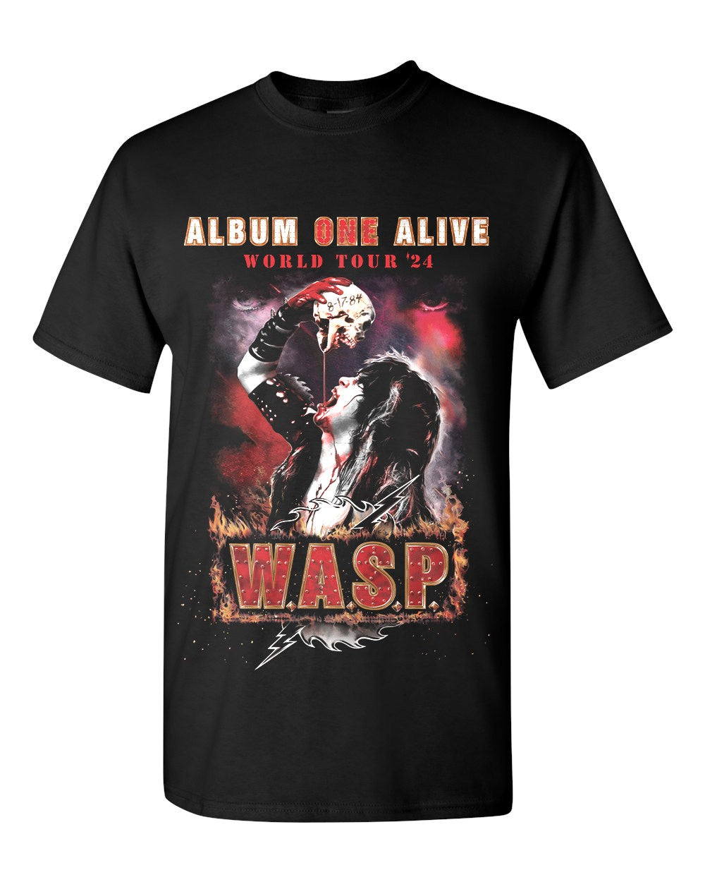 W.A.S.P - 'Album One Alive' Black T-Shirt